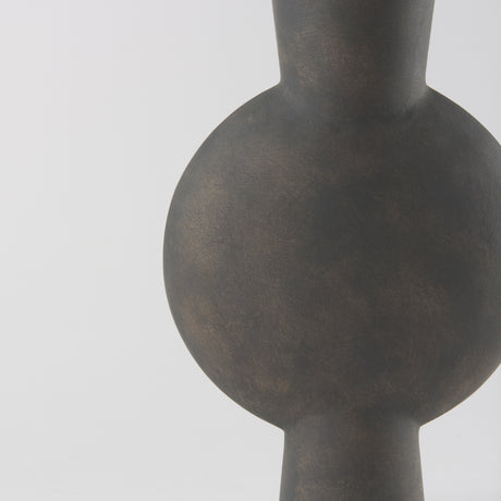 Kaz 8.3L x 3.9W x 16.7H Earthy Brown Ceramic Vase from Mercana - Luna Furniture