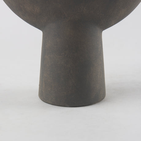 Kaz 8.3L x 3.9W x 16.7H Earthy Brown Ceramic Vase from Mercana - Luna Furniture