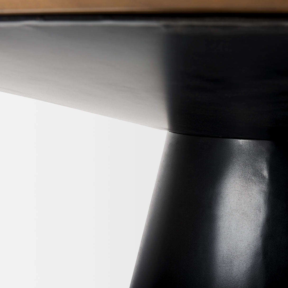 Mitchell Black Metal Pedestal Base with Brown Wood Top Dining Table 63.0L x 63.0W x 30.0H from Mercana - Luna Furniture