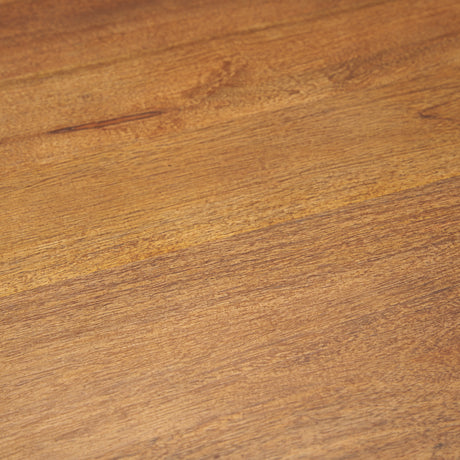 Mitchell Black Metal Pedestal Base with Brown Wood Top Dining Table 63.0L x 63.0W x 30.0H from Mercana - Luna Furniture