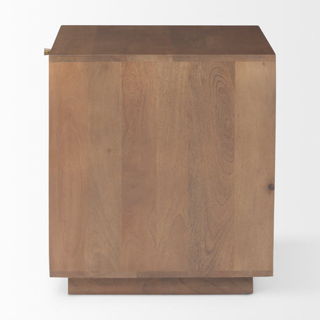 Grier Medium Brown Wood w/ Cane End Table from Mercana - Luna Furniture