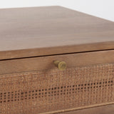 Grier Medium Brown Wood w/ Cane End Table from Mercana - Luna Furniture
