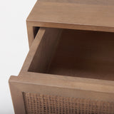 Grier Medium Brown Wood w/ Cane End Table from Mercana - Luna Furniture