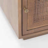 Grier Medium Brown Wood w/ Cane End Table from Mercana - Luna Furniture