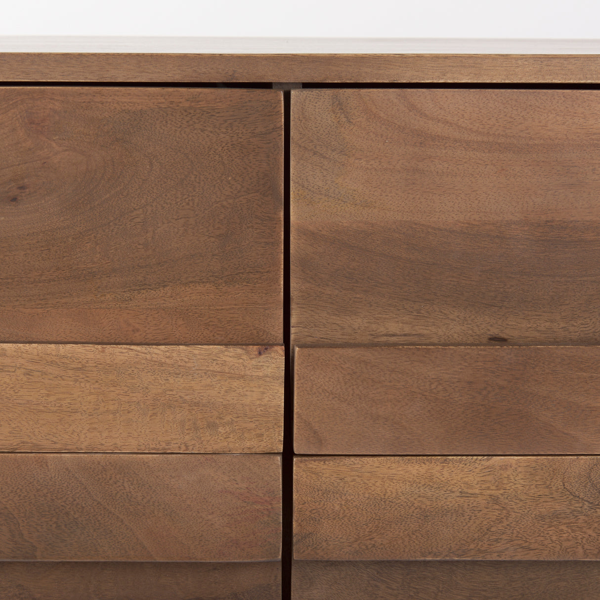 Astrid 71L x 17W x 30.3H Medium Brown Solid Wood 6 Drawer Sideboard from Mercana - Luna Furniture