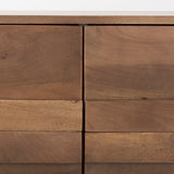 Astrid 71L x 17W x 30.3H Medium Brown Solid Wood 6 Drawer Sideboard from Mercana - Luna Furniture