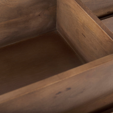 Astrid 71L x 17W x 30.3H Medium Brown Solid Wood 6 Drawer Sideboard from Mercana - Luna Furniture
