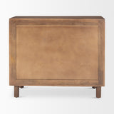 Astrid 36L x 17W x 30.3H Medium Brown Solid Wood 3 Drawer Cabinet from Mercana - Luna Furniture