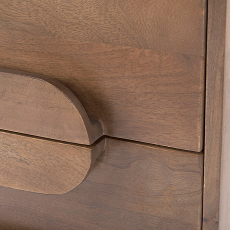 Astrid 36L x 17W x 30.3H Medium Brown Solid Wood 3 Drawer Cabinet from Mercana - Luna Furniture