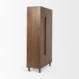 Astrid 36.0L x 17.0W x 70.0H Medium Brown Solid Wood Armoire from Mercana - Luna Furniture