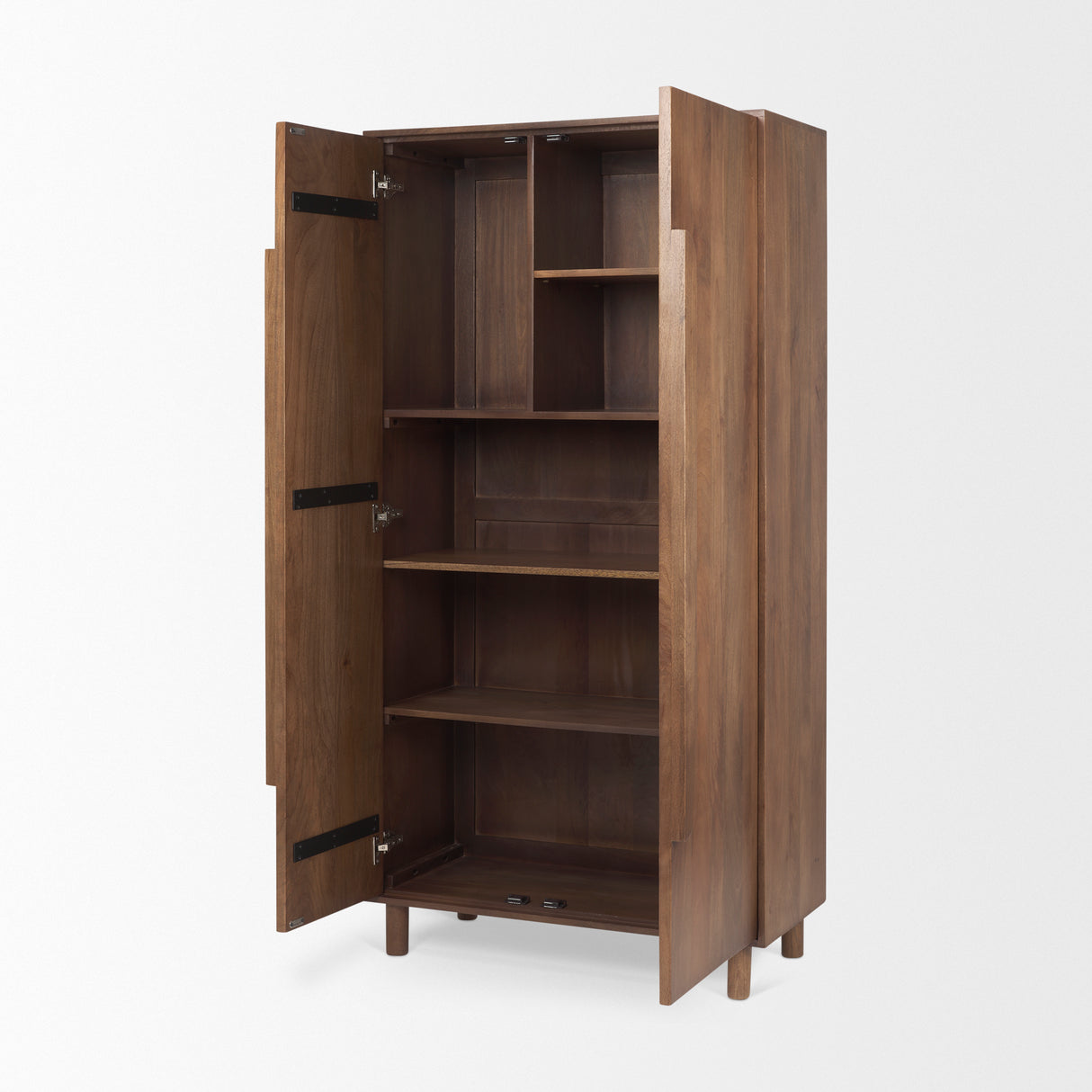 Astrid 36.0L x 17.0W x 70.0H Medium Brown Solid Wood Armoire from Mercana - Luna Furniture