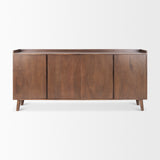Lillie Medium Brown Wood 4 Door Tray Top Sideboard from Mercana - Luna Furniture