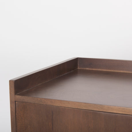 Lillie Medium Brown Wood 4 Door Tray Top Sideboard from Mercana - Luna Furniture