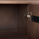 Lillie Medium Brown Wood 4 Door Tray Top Sideboard from Mercana - Luna Furniture