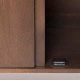 Lillie Medium Brown Wood 4 Door Tray Top Sideboard from Mercana - Luna Furniture