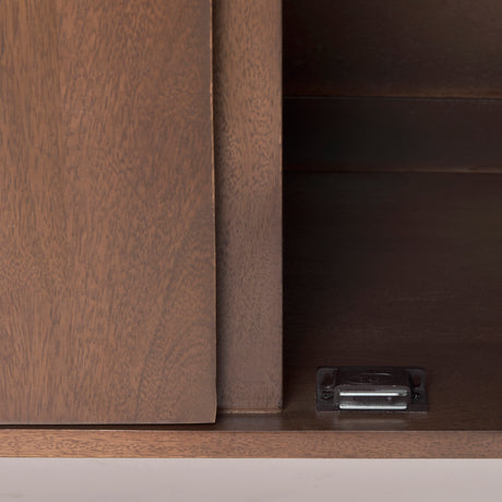 Lillie Medium Brown Wood 4 Door Tray Top Sideboard from Mercana - Luna Furniture