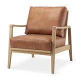 Raeleigh Tan Faux Leather Accent Chair from Mercana - Luna Furniture