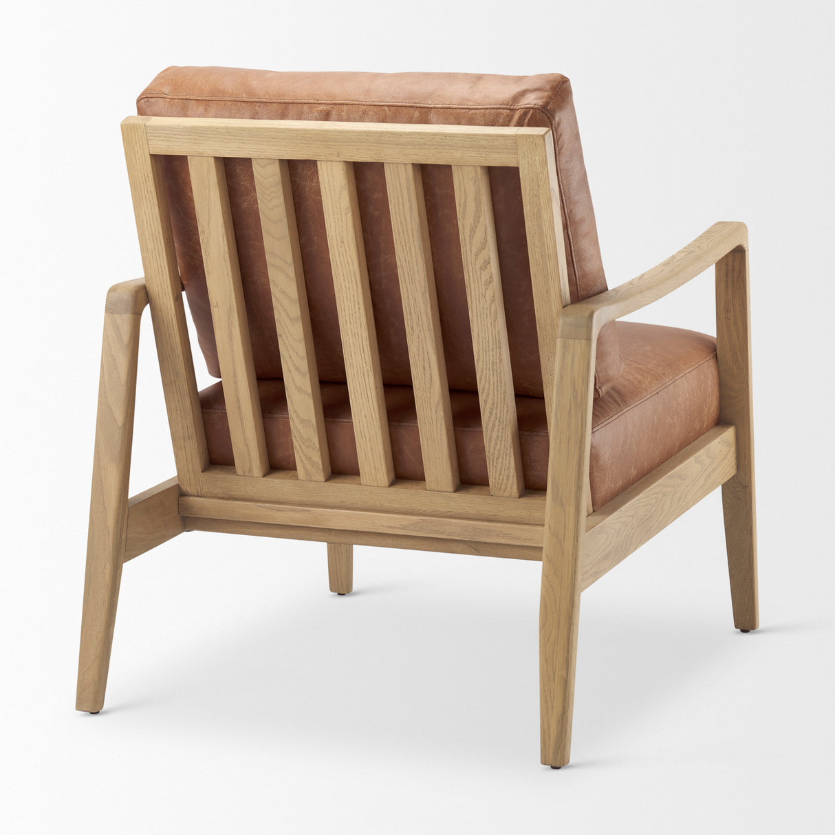 Raeleigh Tan Faux Leather Accent Chair from Mercana - Luna Furniture