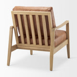 Raeleigh Tan Faux Leather Accent Chair from Mercana - Luna Furniture