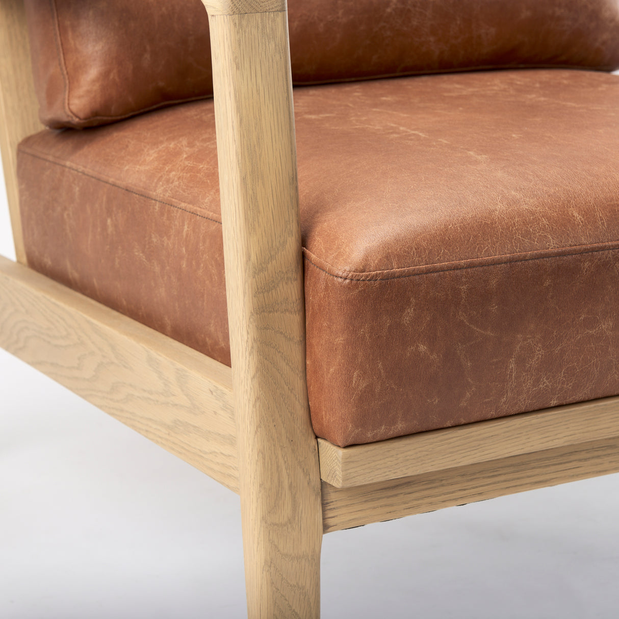 Raeleigh Tan Faux Leather Accent Chair from Mercana - Luna Furniture