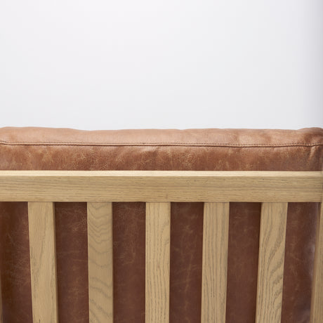 Raeleigh Tan Faux Leather Accent Chair from Mercana - Luna Furniture