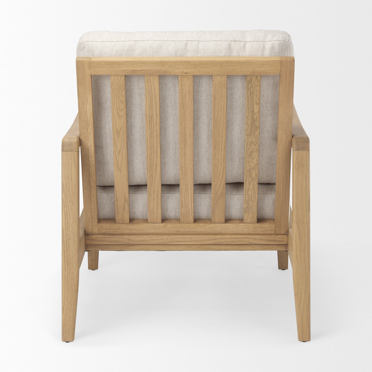 Raeleigh 28.0L x 34.1W x 34.4H Cream Fabric W/Light Brown Wood Accent Chair from Mercana - Luna Furniture