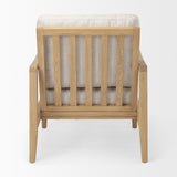 Raeleigh 28.0L x 34.1W x 34.4H Cream Fabric W/Light Brown Wood Accent Chair from Mercana - Luna Furniture