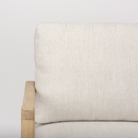 Raeleigh 28.0L x 34.1W x 34.4H Cream Fabric W/Light Brown Wood Accent Chair from Mercana - Luna Furniture