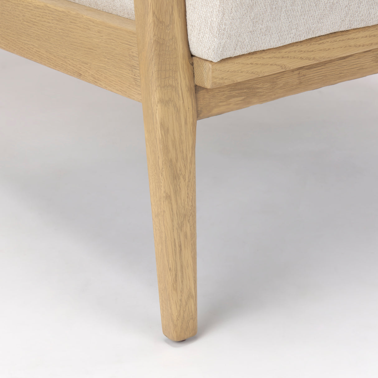 Raeleigh 28.0L x 34.1W x 34.4H Cream Fabric W/Light Brown Wood Accent Chair from Mercana - Luna Furniture