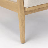 Raeleigh 28.0L x 34.1W x 34.4H Cream Fabric W/Light Brown Wood Accent Chair from Mercana - Luna Furniture