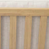 Raeleigh 28.0L x 34.1W x 34.4H Cream Fabric W/Light Brown Wood Accent Chair from Mercana - Luna Furniture