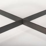 Marquisa 34.25L x 34.25W x 16.5H Small Brown Wood w/ Black Metal Coffee Table from Mercana - Luna Furniture