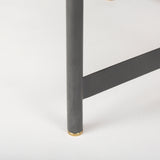 Marquisa 34.25L x 34.25W x 16.5H Small Brown Wood w/ Black Metal Coffee Table from Mercana - Luna Furniture
