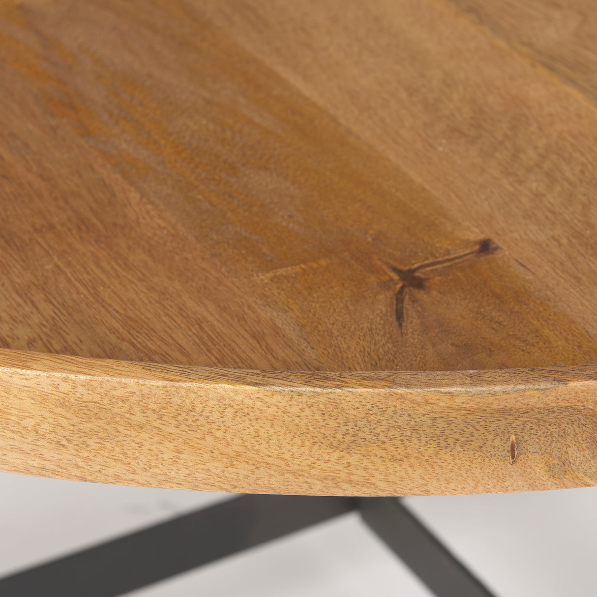 Marquisa Medium Brown Wood W/Black Metal Large Coffee Table from Mercana - Luna Furniture