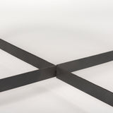 Marquisa Medium Brown Wood W/Black Metal Large Coffee Table from Mercana - Luna Furniture
