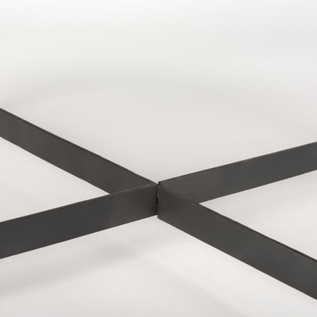 Marquisa Medium Brown Wood W/Black Metal Large Coffee Table from Mercana - Luna Furniture