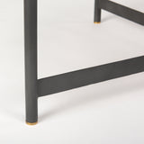 Marquisa Medium Brown Wood W/Black Metal Large Coffee Table from Mercana - Luna Furniture