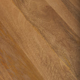 Marquisa 34.25L x 34.25W x 16.5H Small Brown Wood w/ Black Metal Coffee Table from Mercana - Luna Furniture