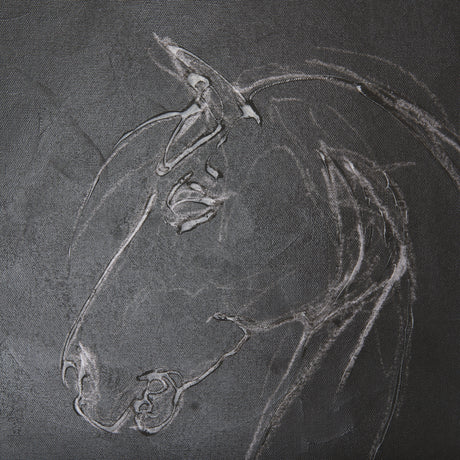 Horse IV by Mercana Studio a Hand Embellished Textured Canvas from Mercana - Luna Furniture