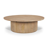 Terra 48L x 48W x 15H Light Brown Wood Round Coffee Table from Mercana - Luna Furniture