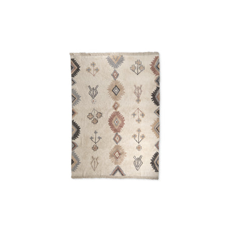 Carla 5x8 Earthy Neutrals Patterned Cotton Area Rug from Mercana - Luna Furniture