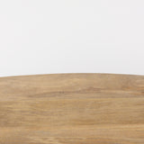 Terra 48L x 28W x 15H Light Brown Wood Oval Fluted Coffee Table from Mercana - Luna Furniture