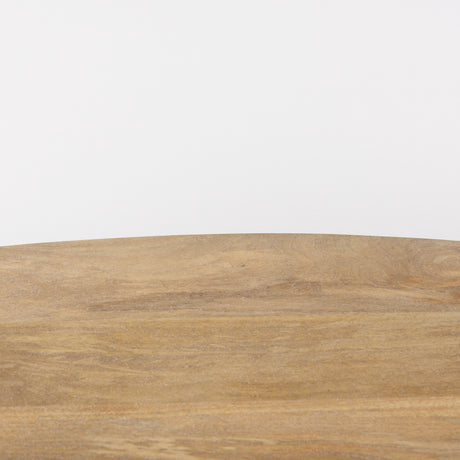 Terra 48L x 28W x 15H Light Brown Wood Oval Fluted Coffee Table from Mercana - Luna Furniture