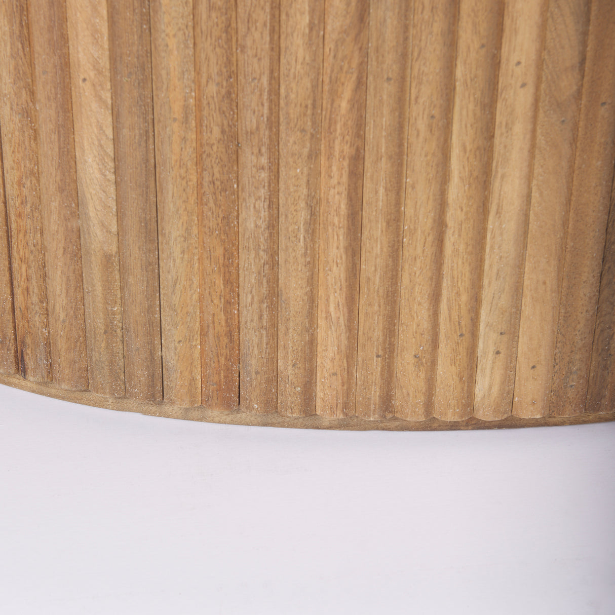 Terra 48L x 28W x 15H Light Brown Wood Oval Fluted Coffee Table from Mercana - Luna Furniture