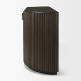 Terra 72L x 18W x 32H Dark Brown Wood Fluted Sideboard from Mercana - Luna Furniture