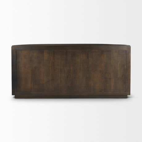 Terra 72L x 18W x 32H Dark Brown Wood Fluted Sideboard from Mercana - Luna Furniture