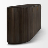 Terra 72L x 18W x 32H Dark Brown Wood Fluted Sideboard from Mercana - Luna Furniture