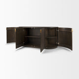 Terra 72L x 18W x 32H Dark Brown Wood Fluted Sideboard from Mercana - Luna Furniture