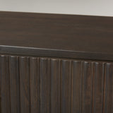 Terra 72L x 18W x 32H Dark Brown Wood Fluted Sideboard from Mercana - Luna Furniture