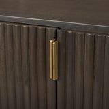 Terra 72L x 18W x 32H Dark Brown Wood Fluted Sideboard from Mercana - Luna Furniture